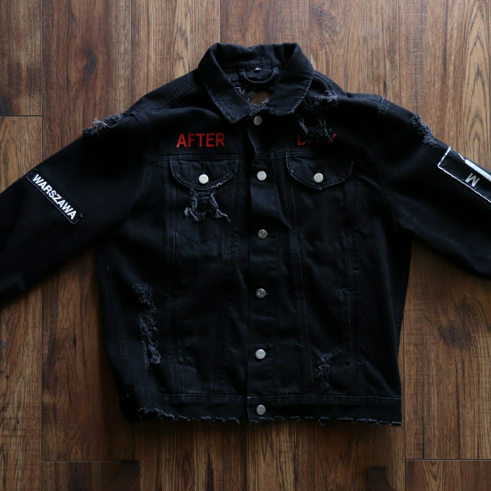 MISBHV Black Distressed Denim Jacket